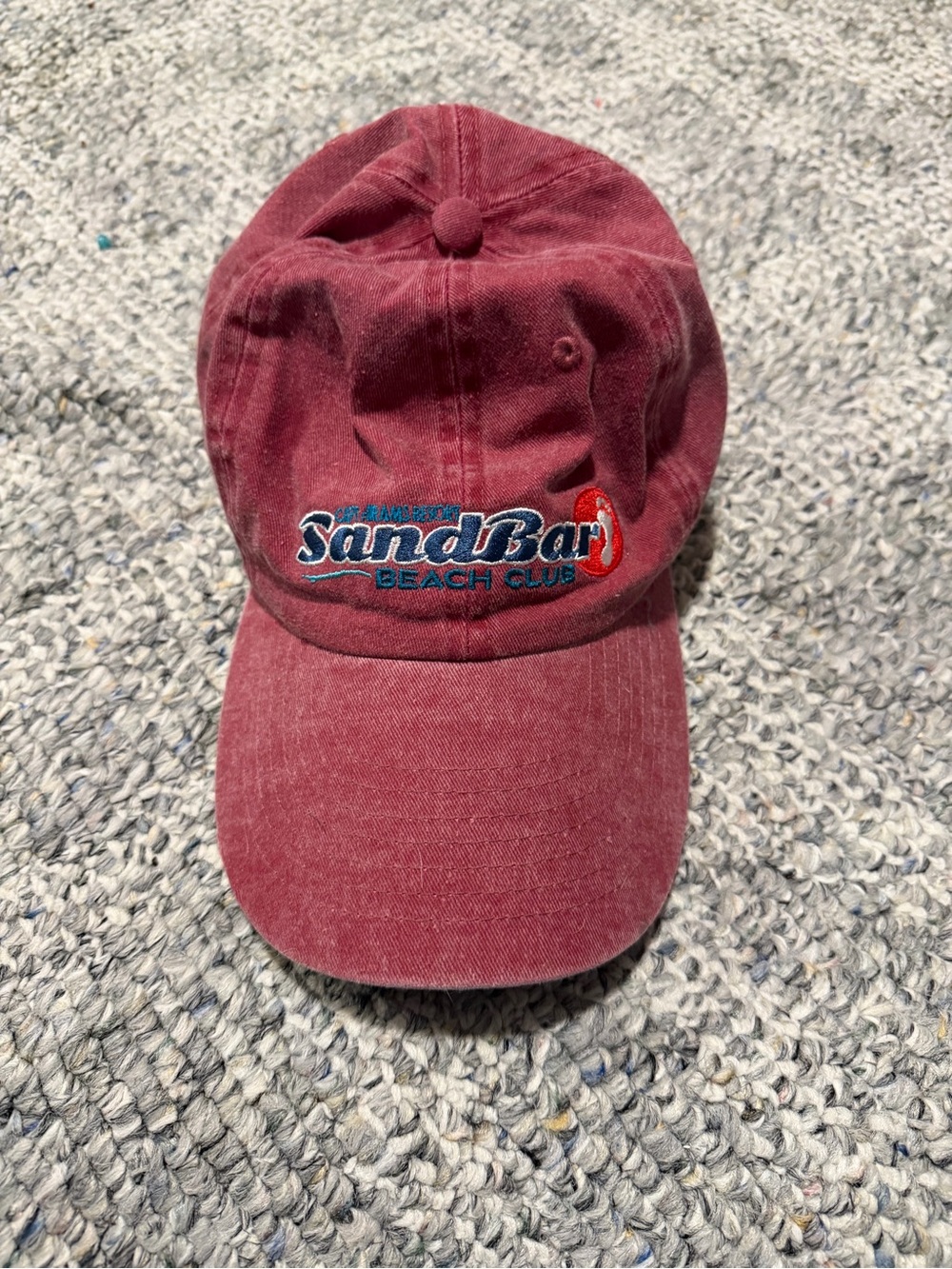 Women's Washed Maroon Baseball Cap